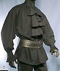 Chemise � jabot noire